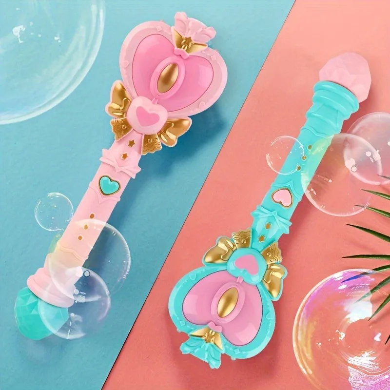 Toverstaf Bubble Machine Met Oplossing Voor Jongens En Meisjes Speelgoed Bubble Blower Met Prinses & Fee Stick Elektrische Bubble Machine
