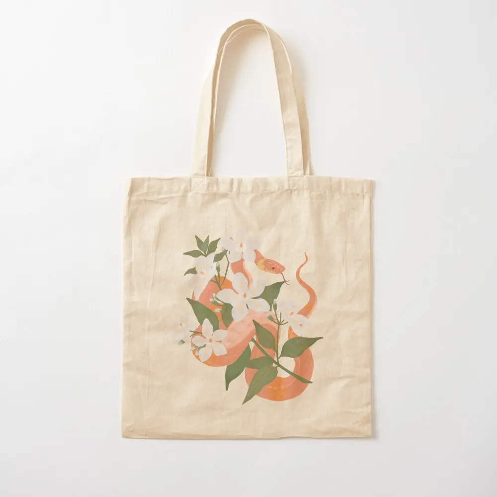 حقيبة حمل Sampaguita and Snake حقيبة حمل صديقة للبيئة حقائب تسوق مخصصة حقيبة قماش مخصصة قابلة للطي