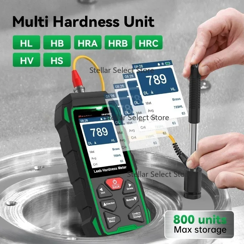 Sndway Hardness Tester Lcd Display Color Screen  Handheld Leeb Hardness Testers for Metal Steel
