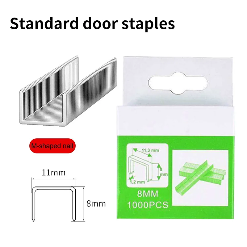 1000/3000/5000pcs U/ T/ Door Nail Manual Nail Gun Manual Nail Gun Accessories Staples Wood Furniture Floors Household Use Tools