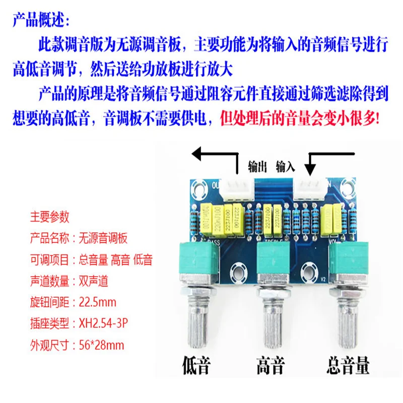 XH-M802 передняя панель с пассивной настройкой высоких и низких басов, HIFI аудиофил, готовый продукт