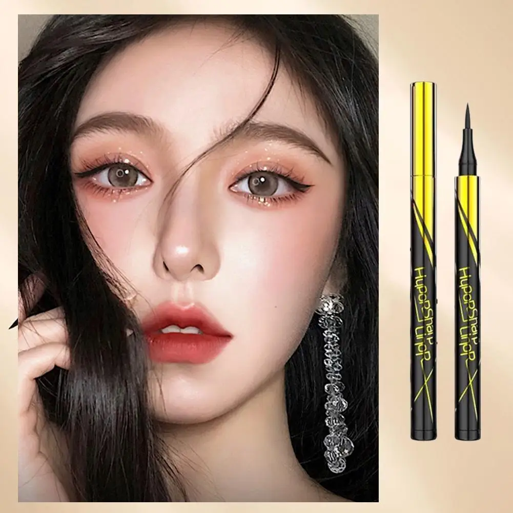 Black Liquid Eyeliner Natural Smooth Eye Liner Pencil Waterproof Quick Drying Not Bloom Natural Eyeliner Eye Cosmetics