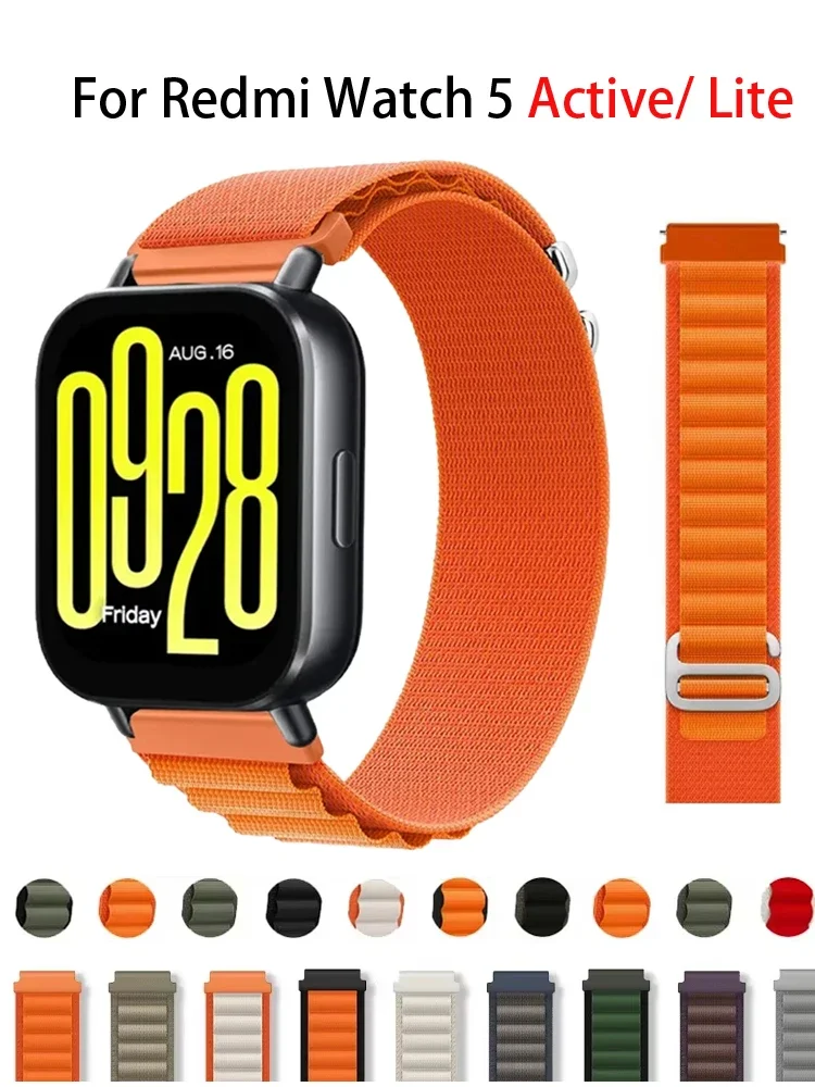 

Alpine Loop Band для Redmi Watch 5, активный браслет, сменный спортивный ремешок для Correa Xiaomi Redmi Watch 5, нейлоновые ремешки для часов