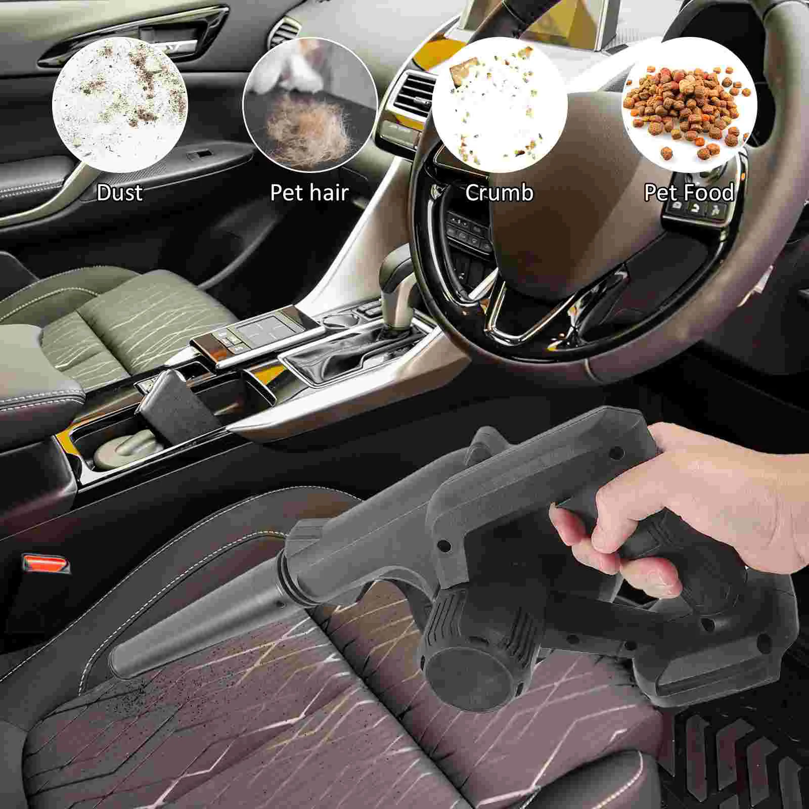 منفاخ قابل لإعادة الشحن، مجفف شعر لاسلكي، منزلي ثنائي الاستخدام، منفاخ ضوء أوراق الغبار الصغيرة