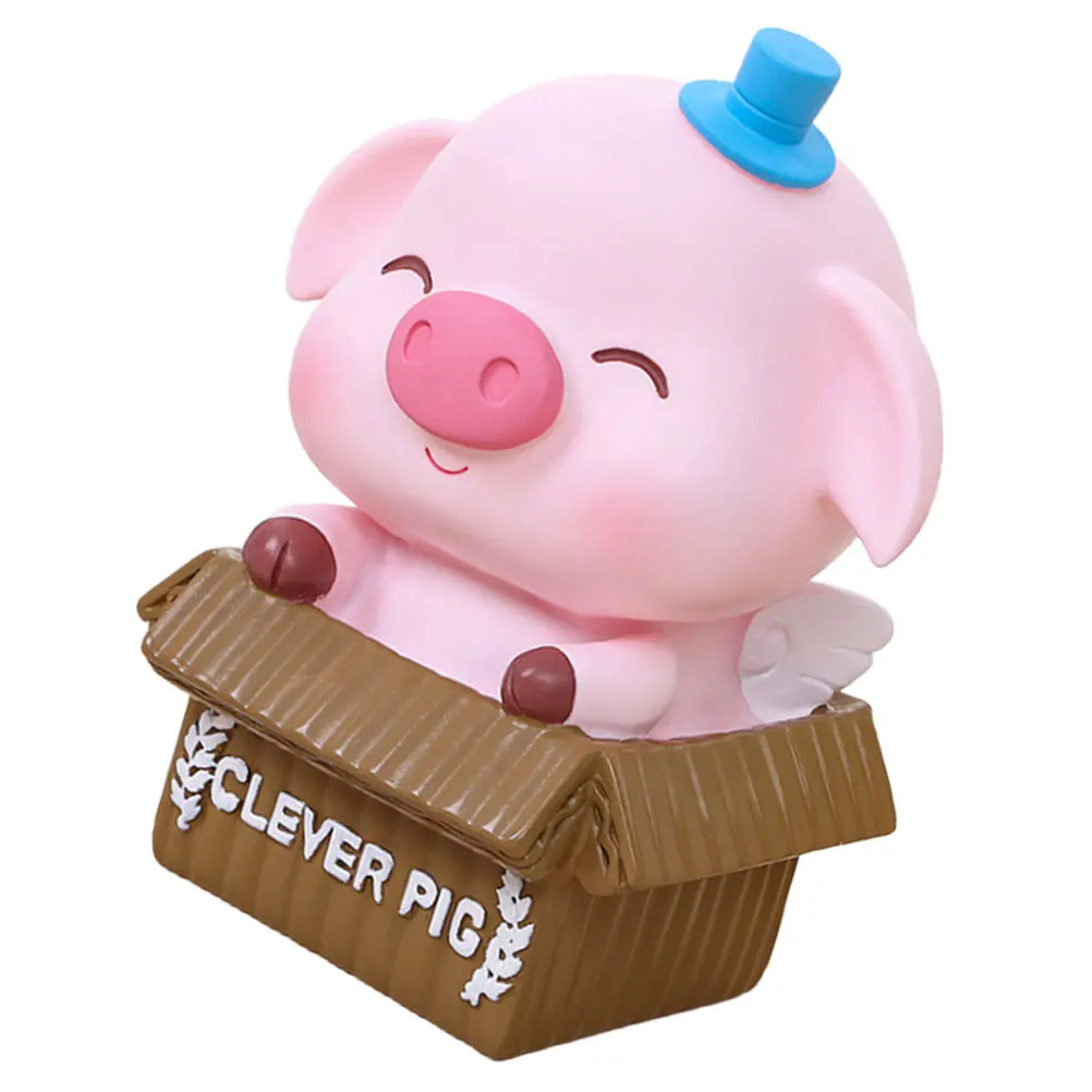 

Pig Shaped Piggy Bank Medium Size Vinyl Creative Money Box Coin Holder Desktop Decoration Piggy Bank Coin Saving Pot