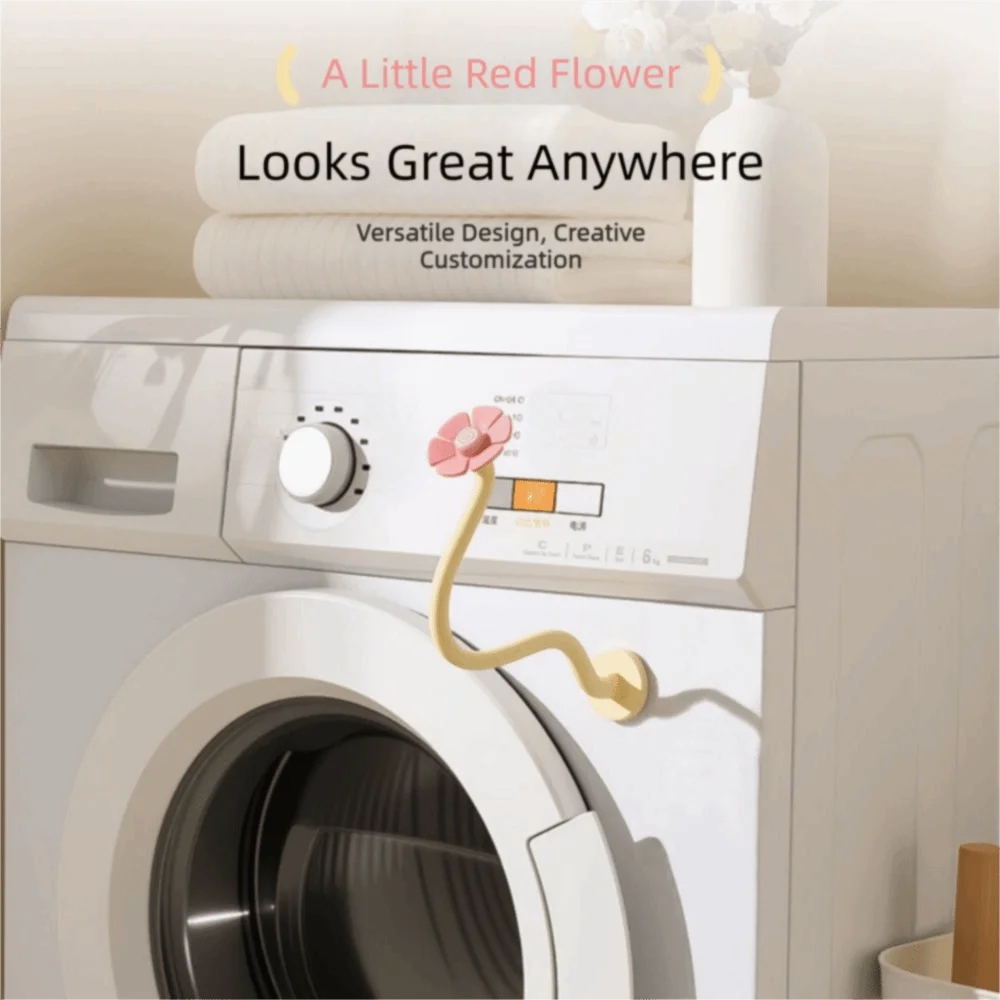 Magnetic Base Washing Machine Door Stopper Support Frame Flower Ventilation Buckle Front Load Machine Prop