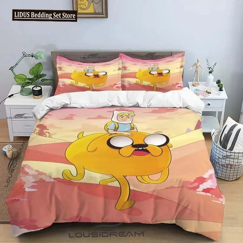 Cartoon Adventure Time Finn And Jake Duvet Cover Comforter Bed Single Twin Full Queen Size 3d Youth Girl Boys Gift