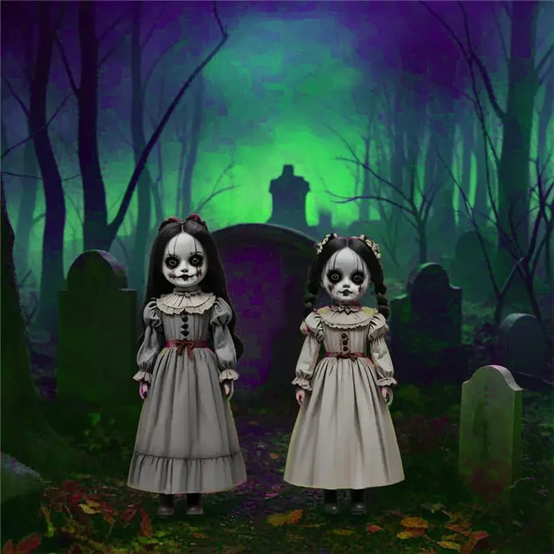 ABWZ-Large Swing Ghost Voice Control Halloween Ghost Ground Decoration Scary Ground Plug-In Decoration Horror Prop