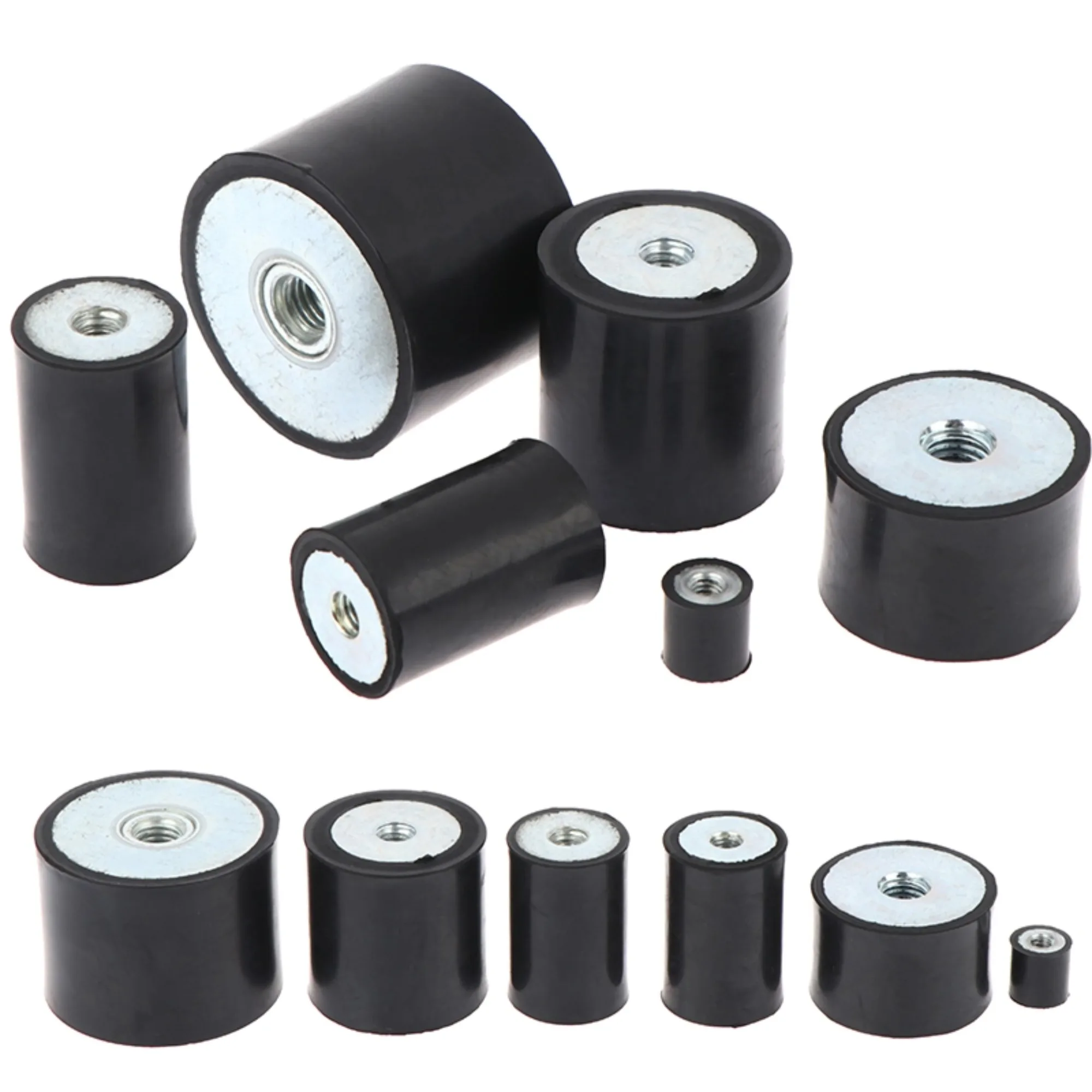 M4 M8 Female Thread Rubber Shock Absorber Anti Vibration Pad Damper-Metal Silentblock Type DD Rubber Mount Flat Base Block New