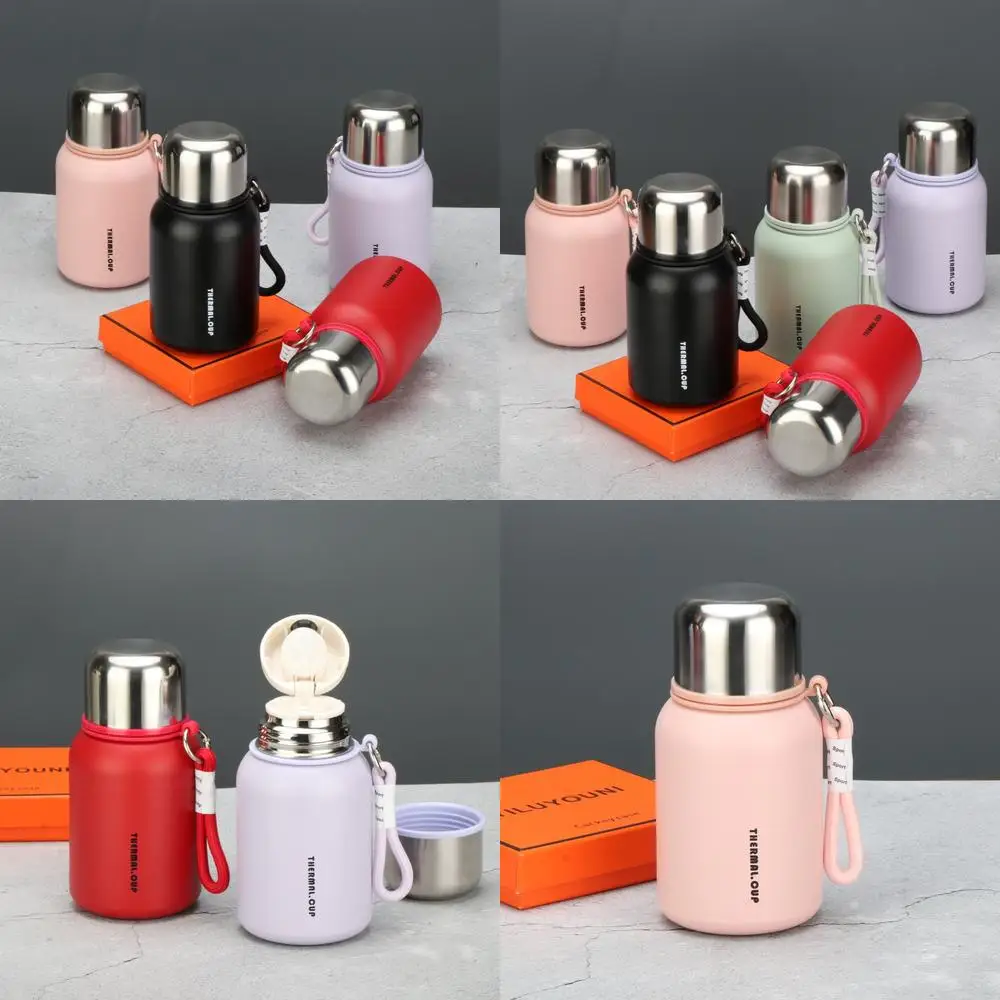 

A Cute Creative Bouncing Lid Insulated Water Bottle for Men and Women Portable Large Capacity 304 Stainless Steel Cup for Kids