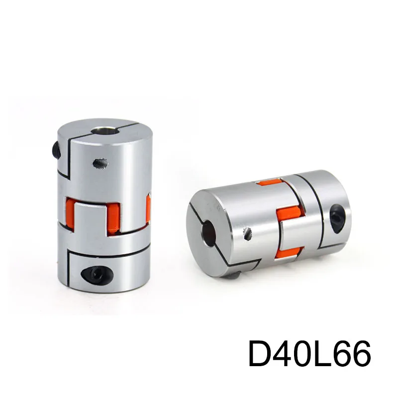 Jaw Shaft Coupler D40L66 Spider Flexible Motor Aluminium Flexible Coupling Encoder Connector 8/9/1012/14/15/16/18/20 mm