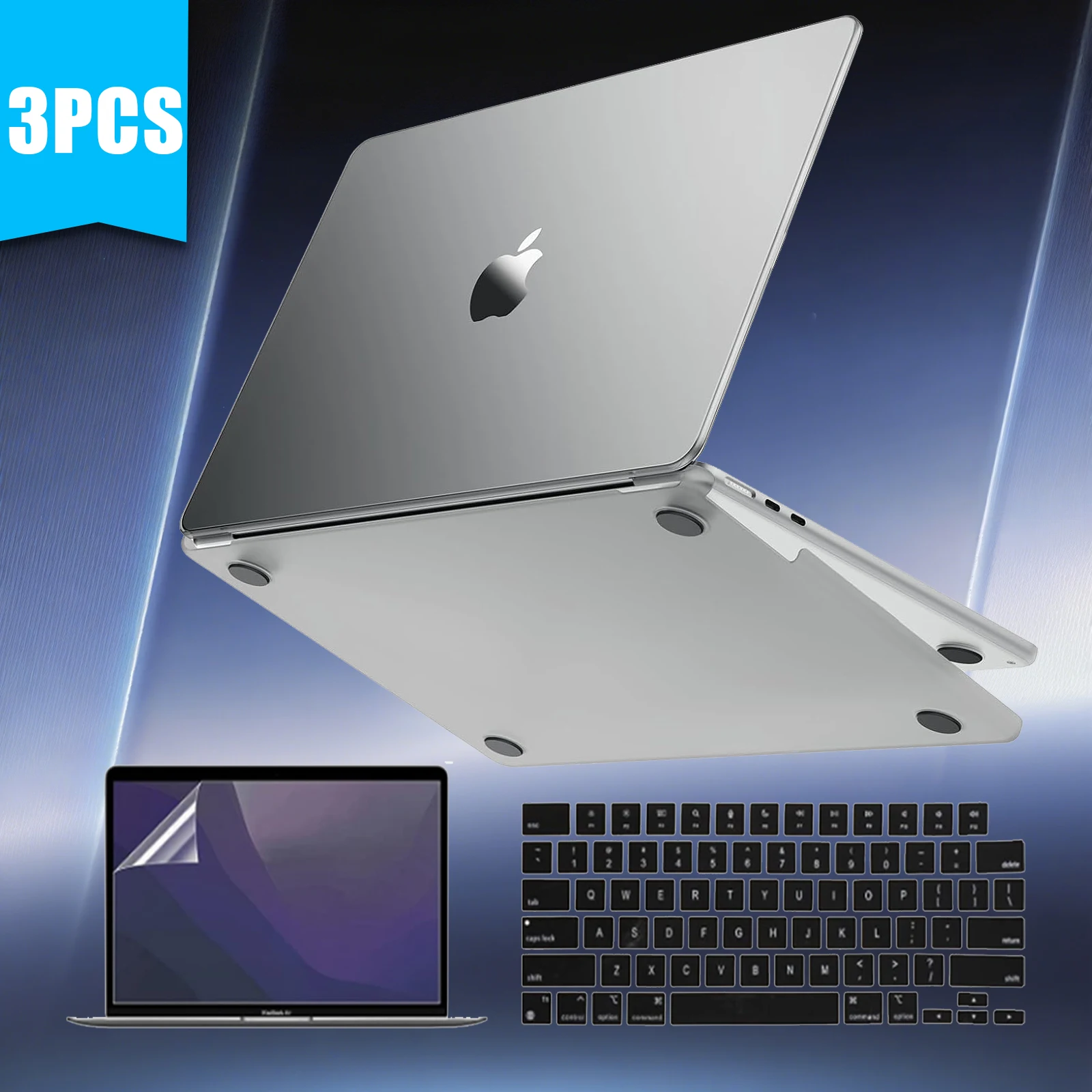 

3pcs Matte Frosted Case Compatible With MacBook Pro 14 inch M4 M3 M2 M1 Pro/Max A3112 A3185 A3401 A2918 A2992 A2779 A2442