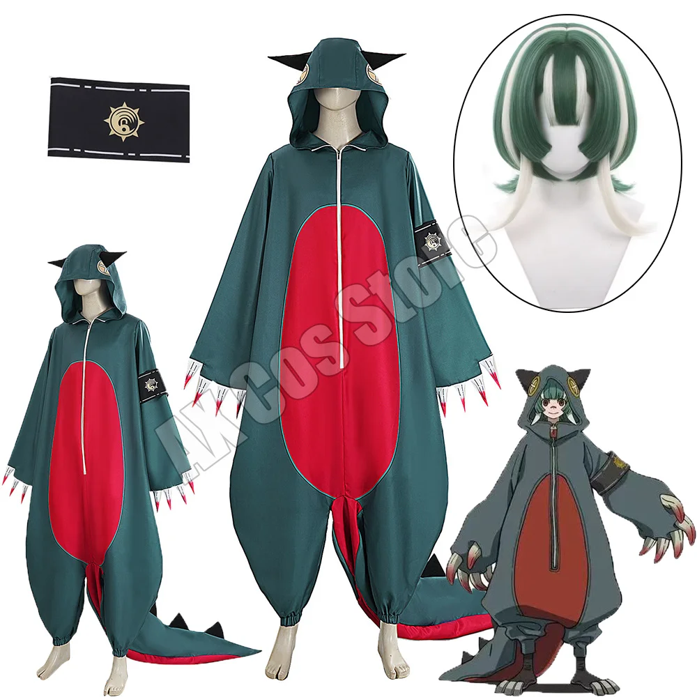 Guita Cosplay GACHIAKUTA Strój Cosplay Guita Peruka Anime Kombinezon Zabawna Piżama Codzienne Ubrania Garnitury Kostiumy na Halloween Karnawał