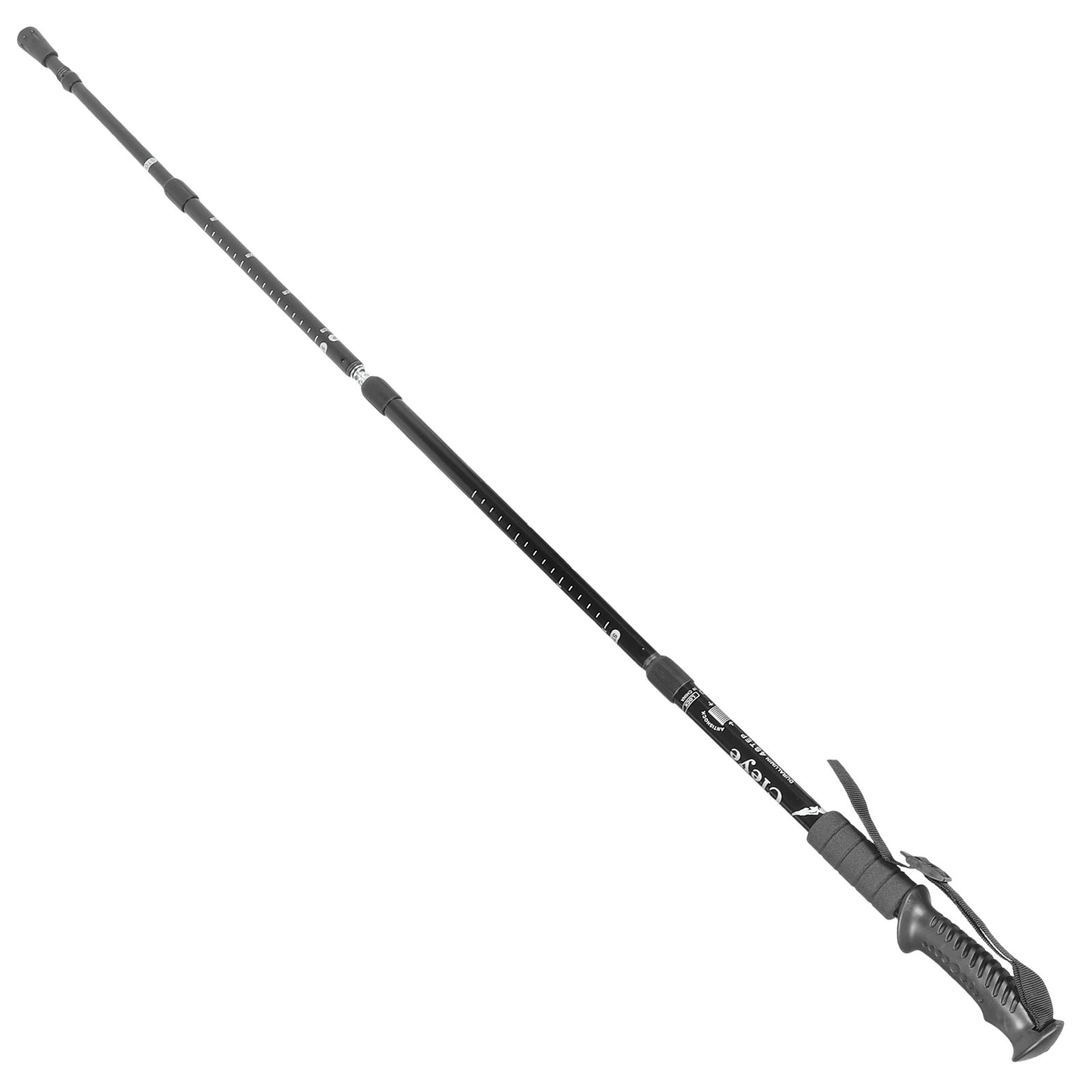 

ShockAbsorbingStraightHandleAluminumAlloyTrekkingPoleBlack4SectionsRetractableWalkingStickforElderlyHikingClimbingTravelCane