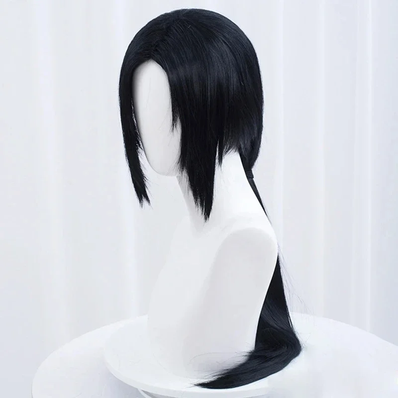 Anime Uchiha Itachi Cosplay Wig Itachi Uchiha Long Straight Black Heat Resistant Synthetic Hair Anime Cosplay Wigs