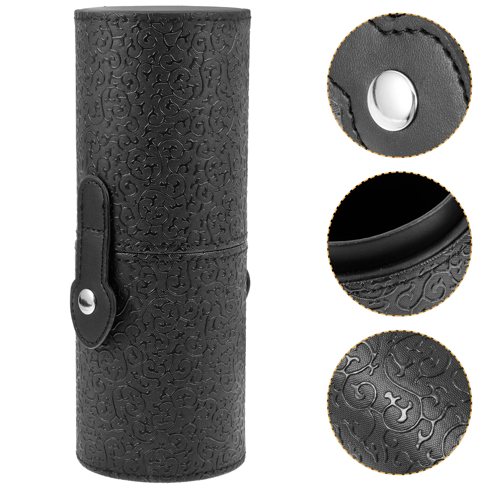 

Makeup Brush Storage Canister Cup Holder Tool Case Black Travel Portable Compact Lightweight Dust Proof Anti Slip
