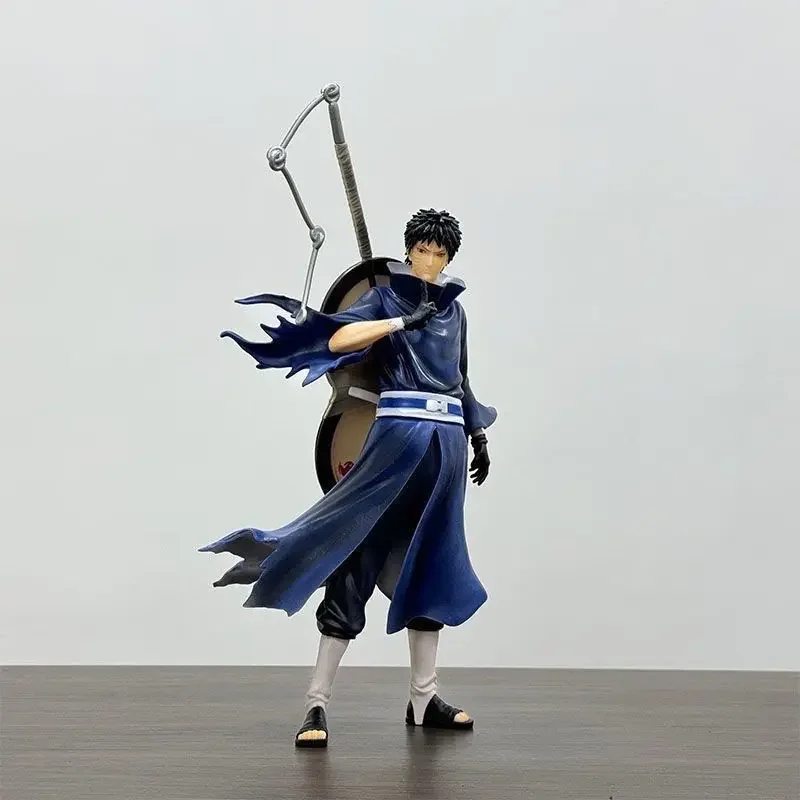 35cm Anime Naruto Figures GK Uchiha Obito Action Figures Double Headed Obito PVC Collection Model Toys Desktop Decoration Gifts