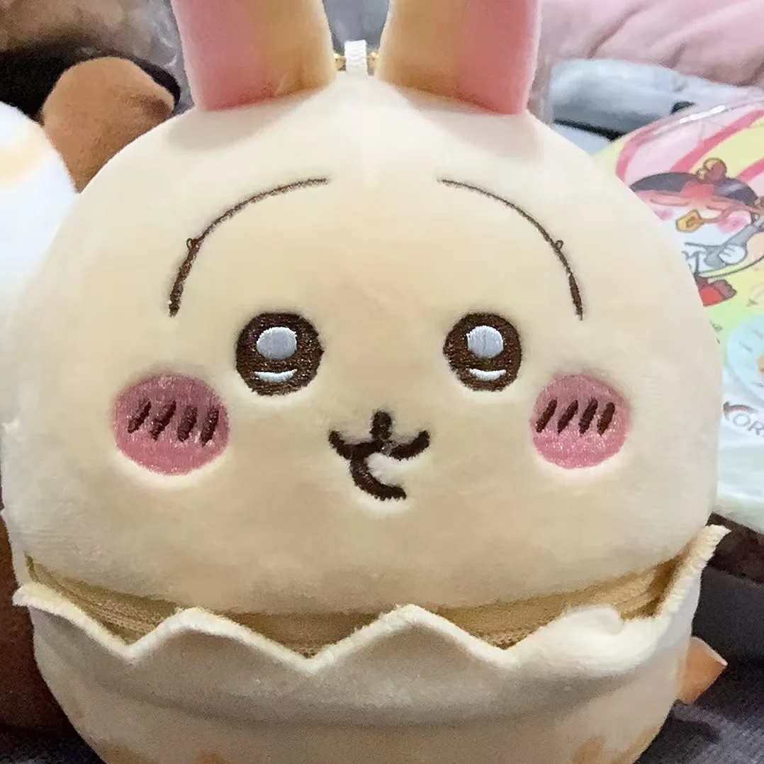 새로운 Chiikawa 플러시 펜던트 부활절 주변 장치 Usachi Hachiware 계란 플러시 인형 펜던트 가방 장식 친구 선물