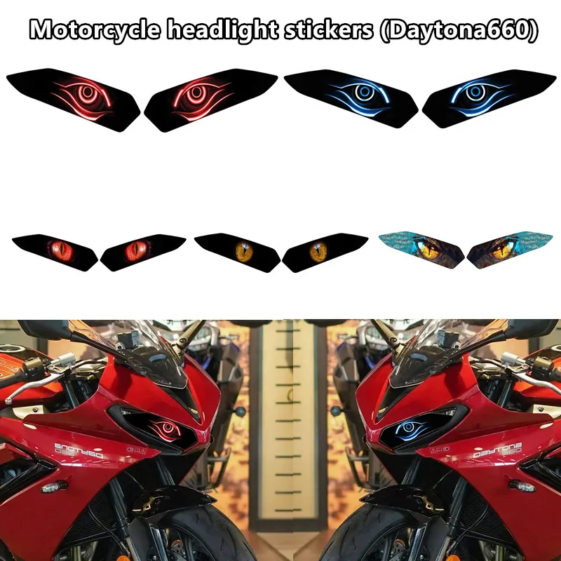 

Fit For DAYTONA 660 2024 Daytona660 STICKERS Motorcycle Headlight Guard Sticker Head Light Protection Decals Accessories