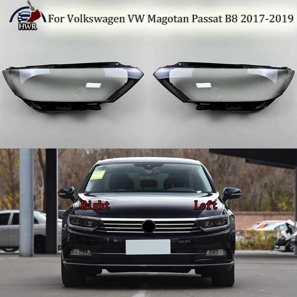 

Headlamp Cover Lens Transparent Lampshade Headlight Shell Plexiglass For Volkswagen VW Magotan Passat B8 2017 2018 2019 LED