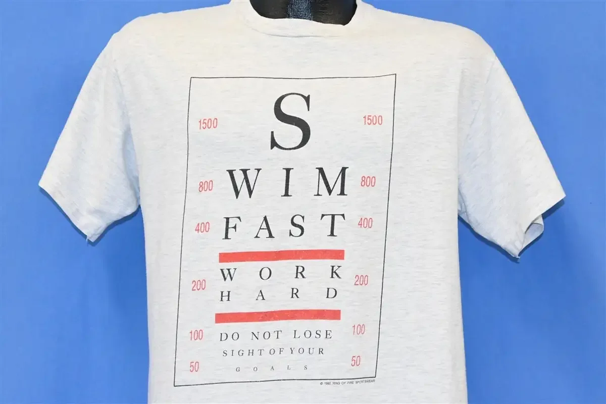 90s Swim Fast Gray Shirt