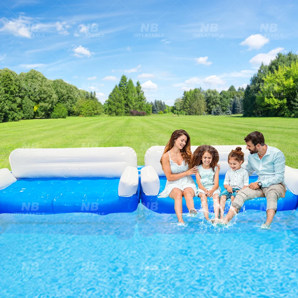 Customized Backyard Water Swimming Pool Inflatable Sofa Pool bar Pub House Blow up Bars for Adults Party