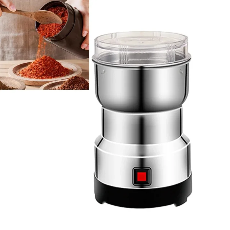Spices Herb Grinder Grain Mill Crusher Home Flour Small Mills Chinese Herbal Medicine Dry Mill Electric Automatic Crusher 180W