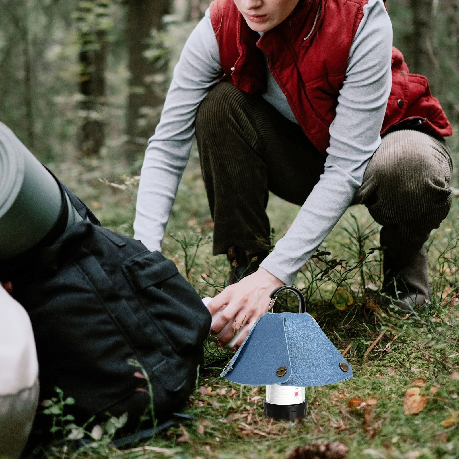 

Camping Lampshade with Material Textured Design for Hanging Light Comfortable Touch Fade Resistant Ml4