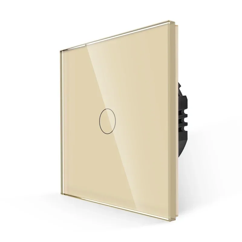 Bingoelec Touch Switch goud en stopcontacten met kristallen glazen paneel Home Improvement