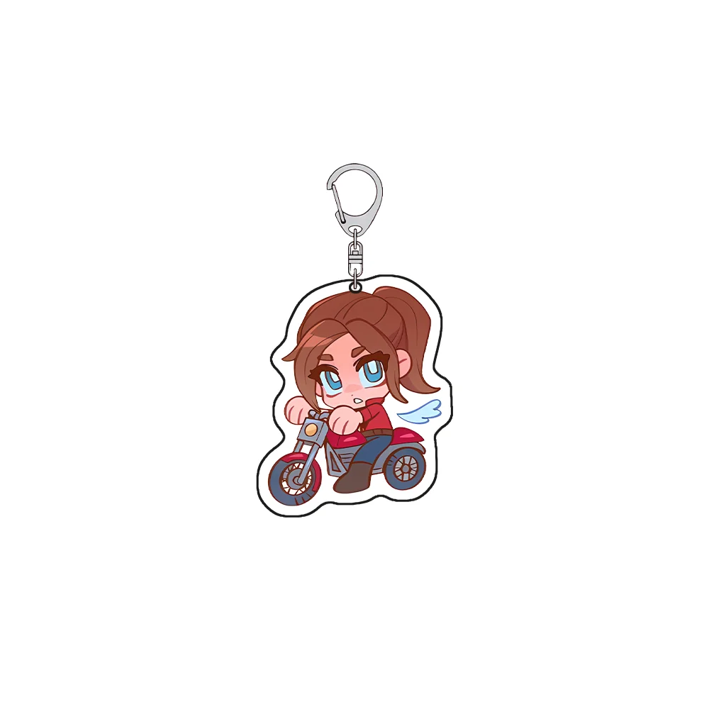 6cm Acrylic Keychain Resident Evil Claire Redfield Cute Q Character Pendant Hot Game Fans Fashion Accessory Gift