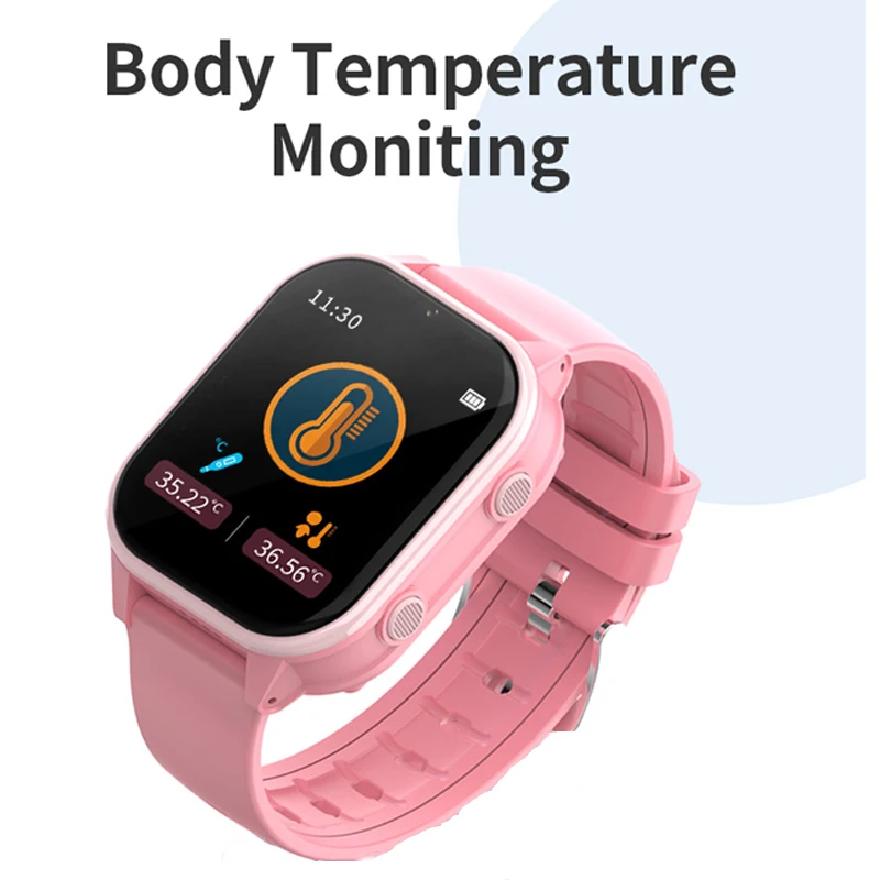 Wonlex 4G kid Smart watch WIFI GPS tracker Anti Lost videochiamata monitor della temperatura corporea Android8.1 Smart Baby Watch KT19PRO MAX