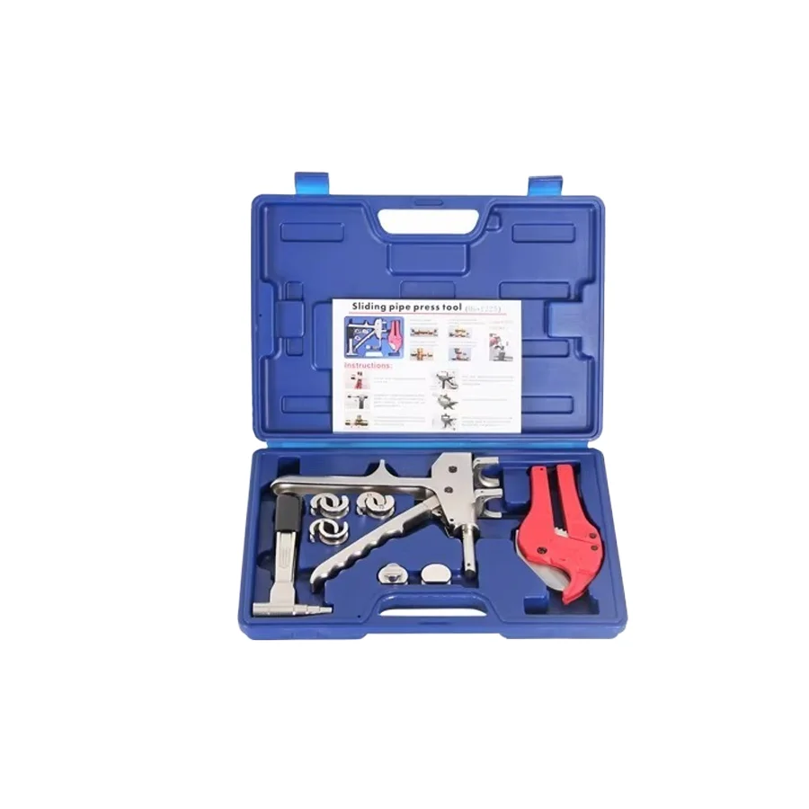 PEX Pipe Tool Kit FT-1225 for Cutting, Expansion & Crimping, Manual Tool for Underfloor Heating System Repair & Installation