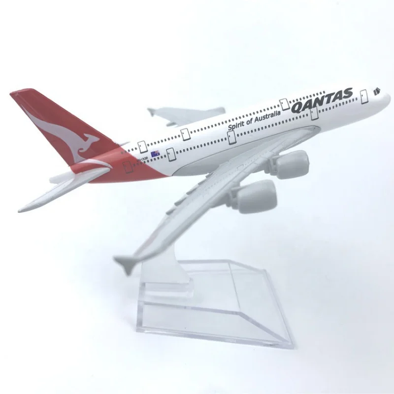 Vliegtuig 16Cm Legering Diecast Vliegtuigen Model Qantas A380 Vliegtuig Vliegtuig Vliegtuig Speelgoed Kids Cadeau