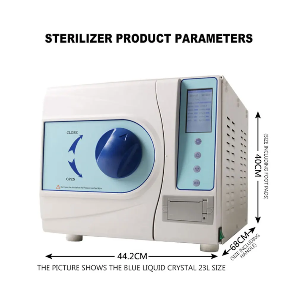 23L Dental Sterilizer Oral Sterilization Pot Cabinet Furnace Vacuum Belt Drying Liquid Crystal Display Intelligent Printing