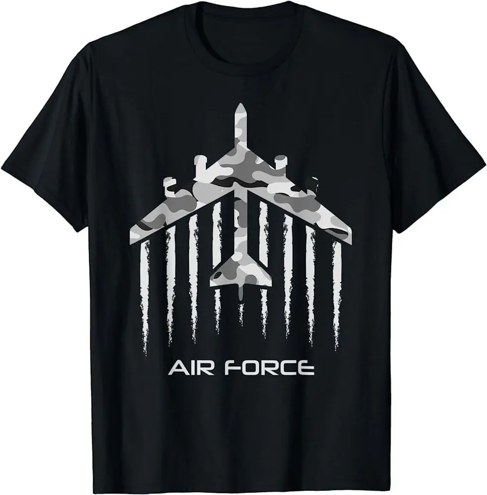 LIMITED Air Force B-52 Bomber Jet American Flag Veteran Camouflage T-Shirt Anime Graphic T-shirts Y2K Tops Unisex Summer