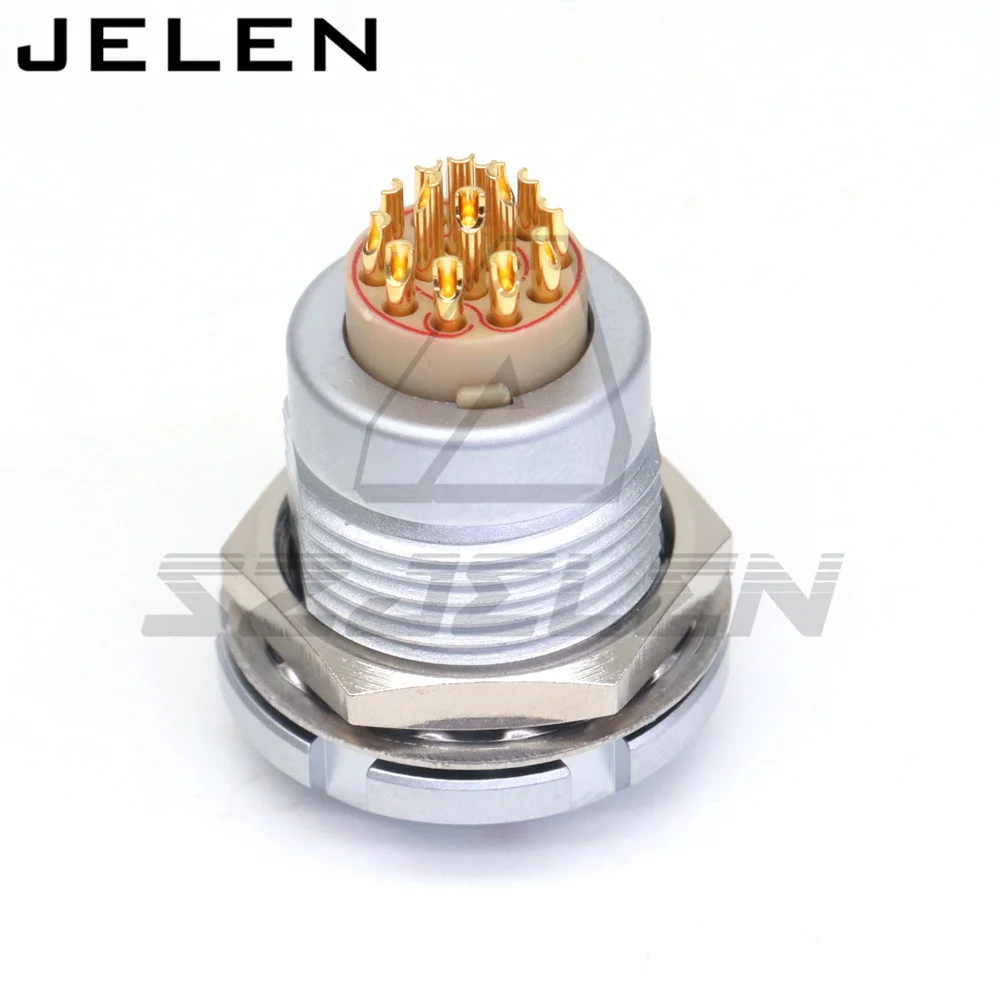 FGG ECG 2B 314 14pin  Industrial M15 Aviation Connector  14 Pin Plug and Socket Panel Mount Metal Wire Connectors