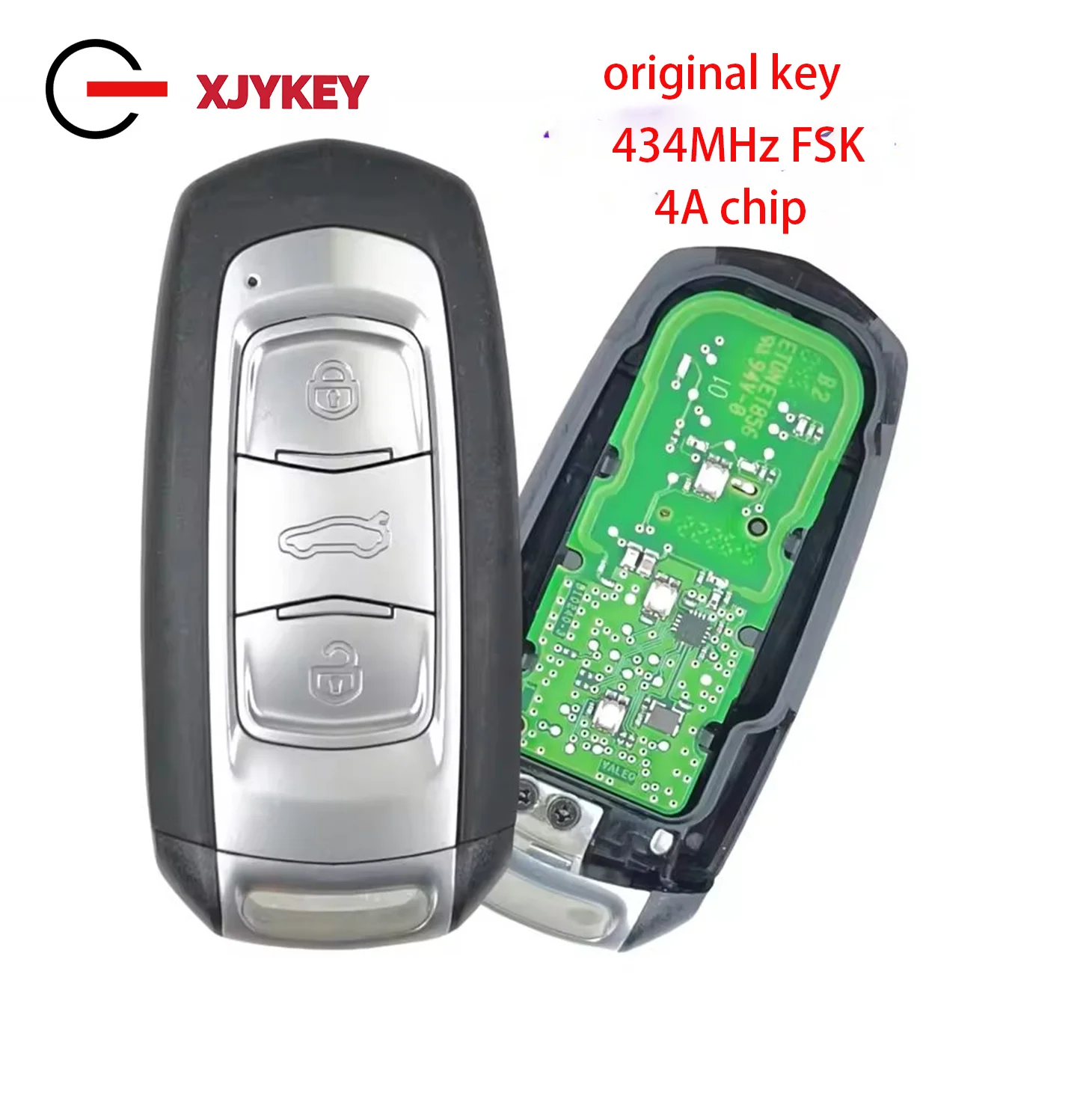 

XJY автомобильный интеллектуальный чехол 3 boutons, оригинальный, для Geely Atlas 434 МГц 433 МГц, пучок 4A