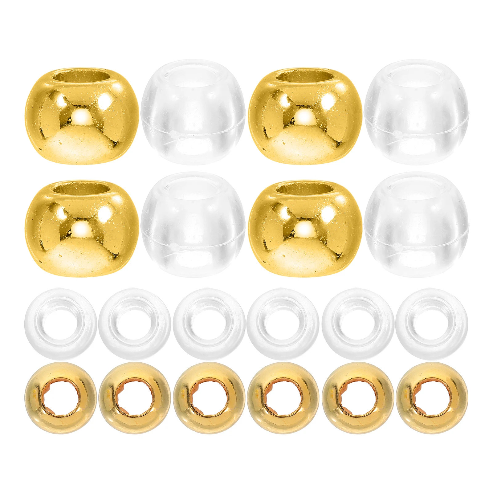 

Transparent Beads Bracelet Making Charms for DIY Kit Hair Braids Large Hole Necklace