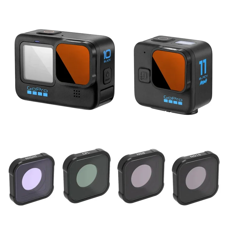 UV CPL ND4 ND8 ND16 ND32 ND64 filtros de lente de estrella MACRO nocturna para Gopro Hero 9 10 11 Mini 12 13 accesorios de Cámara de Acción