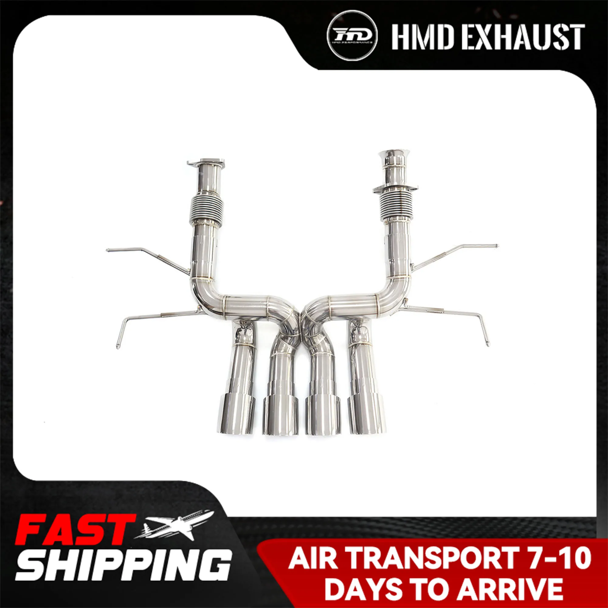 

HMD Exhaust System Stainless Steel Performance Catback for Corvette C8 Z06 Without Valve