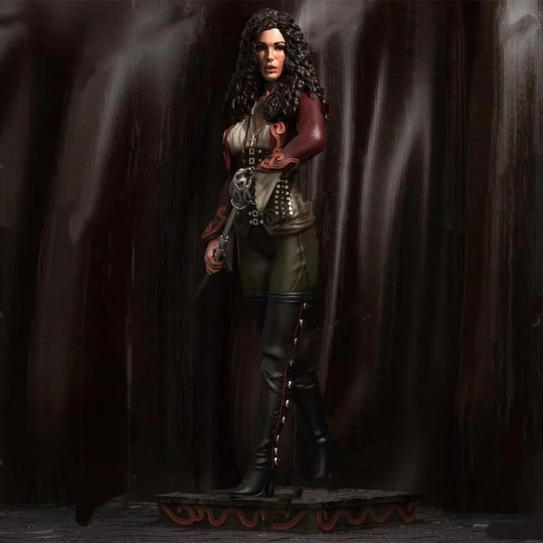 

Масштаб 1/24, 75 мм, фигурка из смолы, элегантный женский фехтовальщик, сборная модель, комплект в разобранном виде, неокрашенная 3D статуя, игрушка «сделай сам», 805