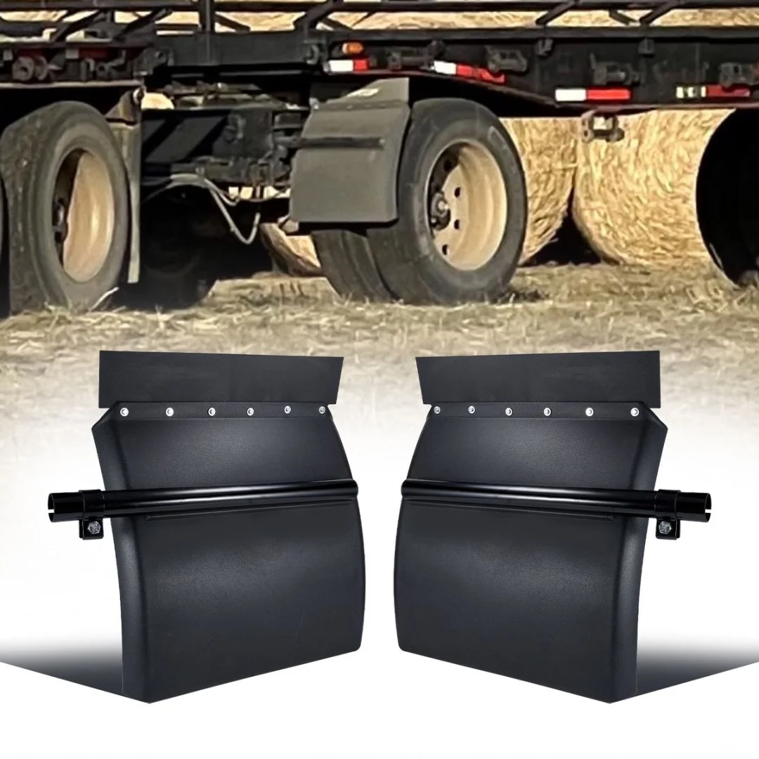 

24" x 24" Quarter Fender Kit Set For Semi Truck,Tube Bracket And Mounting Hardware Included, Right Left,Quarter Fender Kit Set