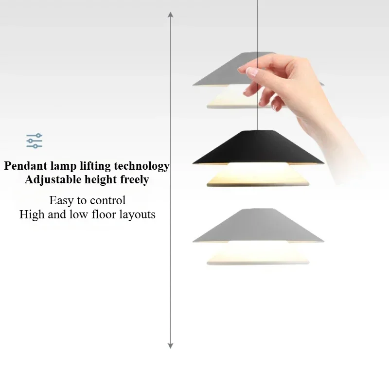 2026 الحديثة السرير قلادة ضوء كريم نمط غرفة نوم شنقا الثريا لغرفة الطعام الشمال ديكور المنزل رفع LED مصباح