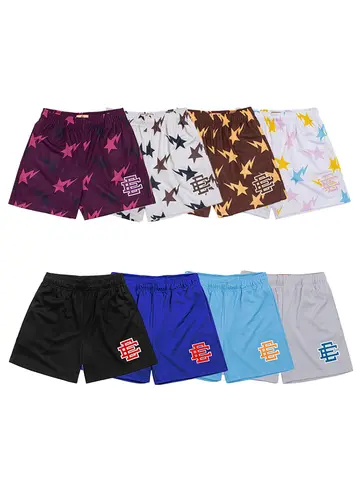 Eric Emanuel EE Basic Short NEW YORK CITY SKYLINE men's casual shorts fitness sports pants summer gym workout mesh shorts men