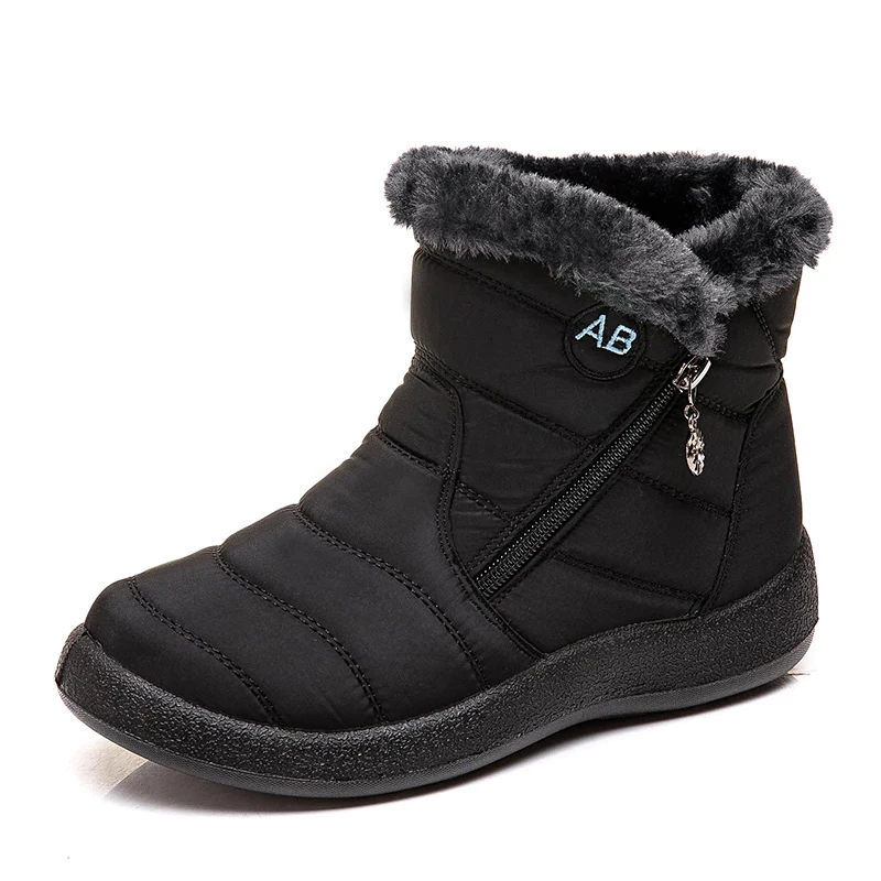 

2025 New Snow Women Boots Comfortable Women's Boots Waterproof Women Shoes Zipper Shoes Woman Soft Fur Women's Winter Boot Botas