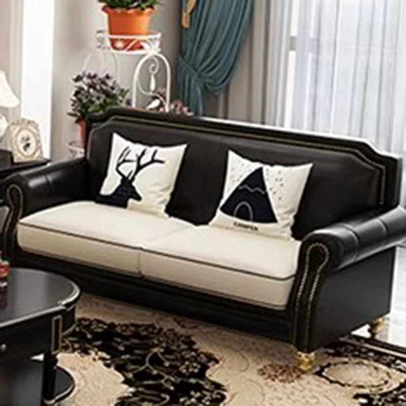 

Comfortable Wood Vintage Sofa Luxury High Back Modern Puffs Sofa Love Seat Sillon Relax Reclinable Para Salon Home Furniture