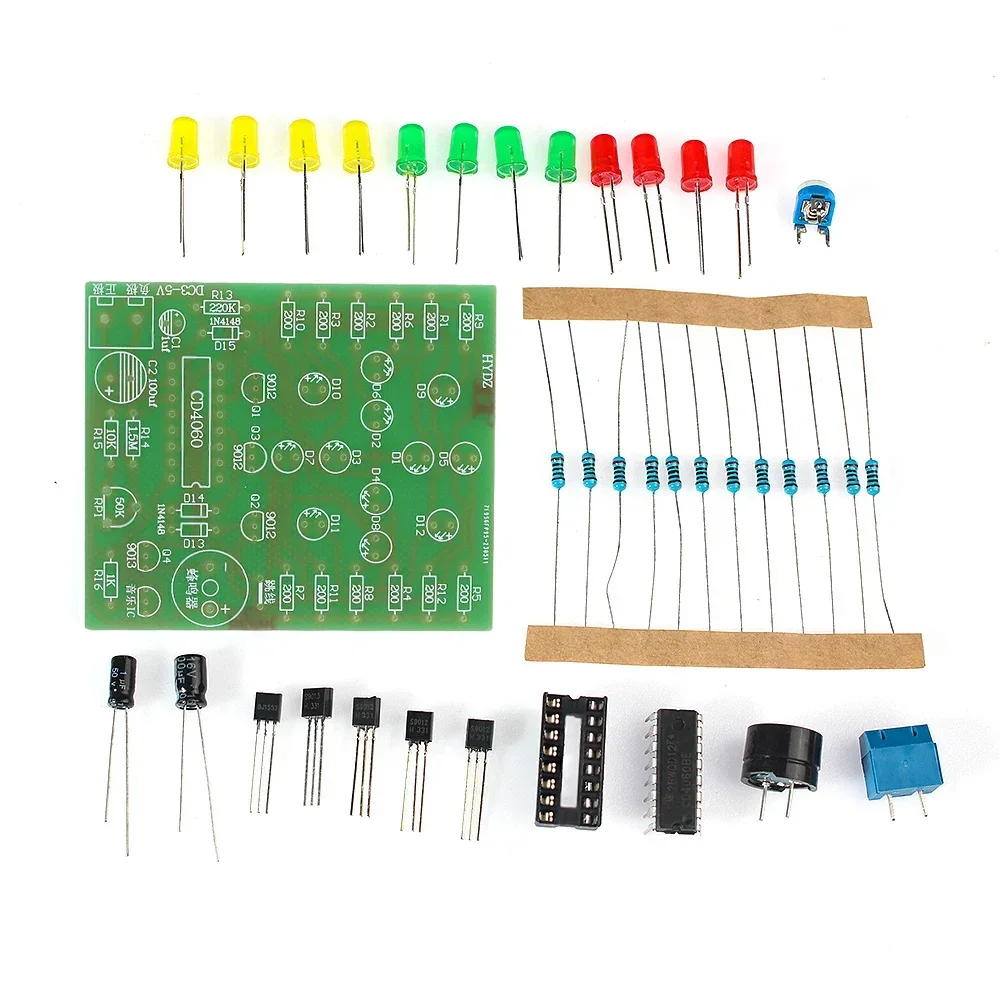 1 set CD4060 Dream Light Kit: DIY Musical Color Lights for Hands-On Electronics Projects - Assembly Required