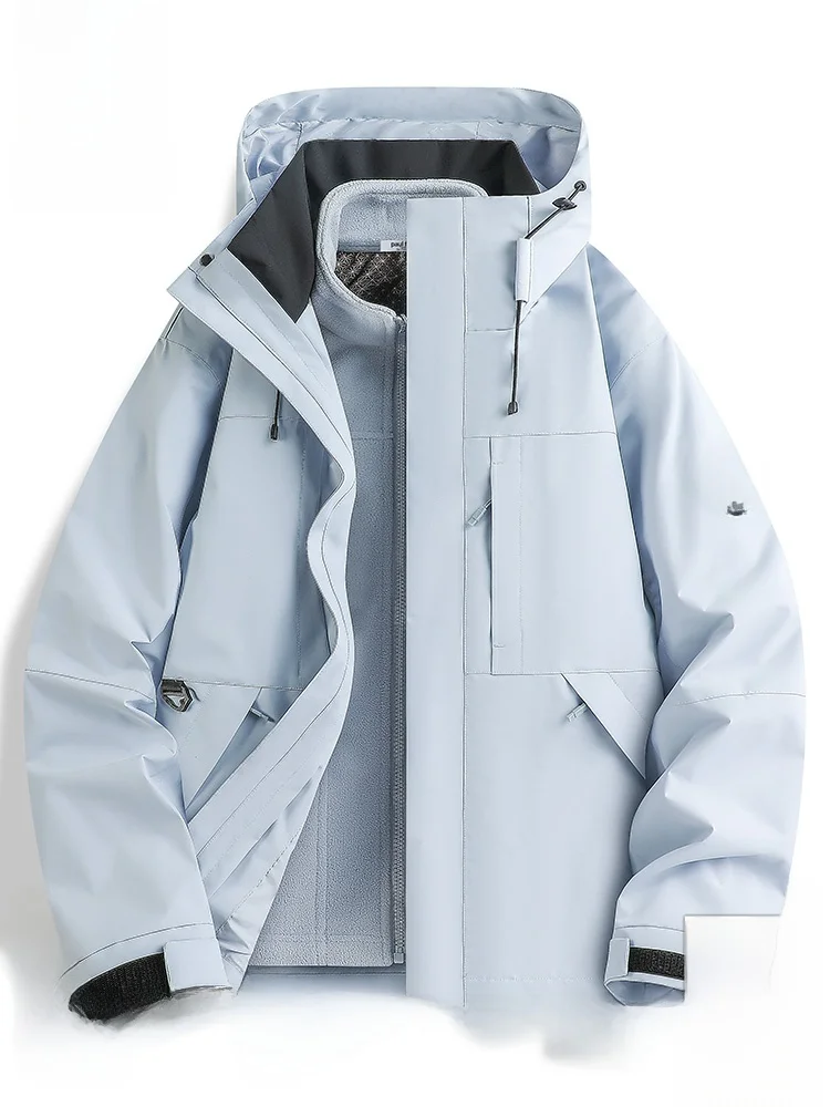 

Мужская куртка Paul Frank Tee-In-One для походов, повседневная, свободного кроя, ветрозащитная, из полиэфирного волокна, с длинными рукавами, на молнии, с капюшоном