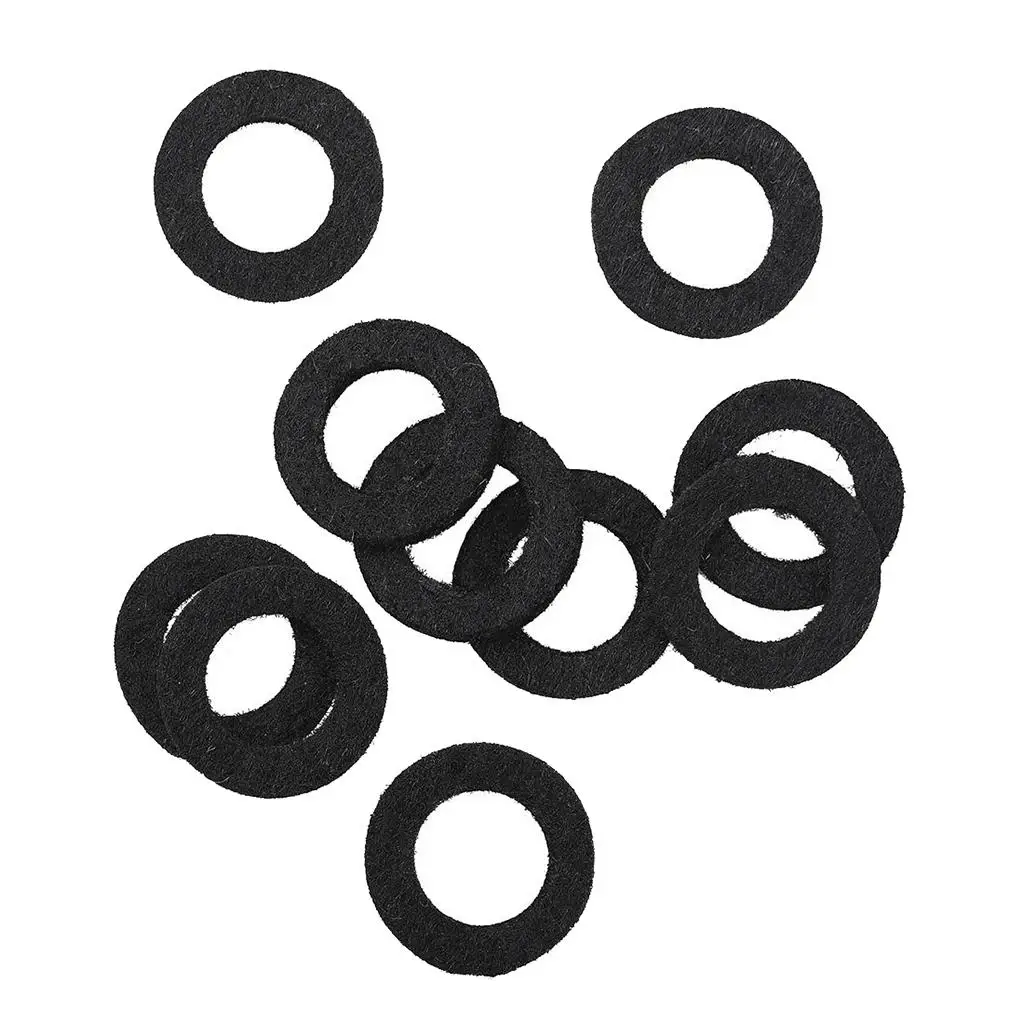 5-6pack Set of 10 Pieces Trumpet Valve Stem Felt Washers Black