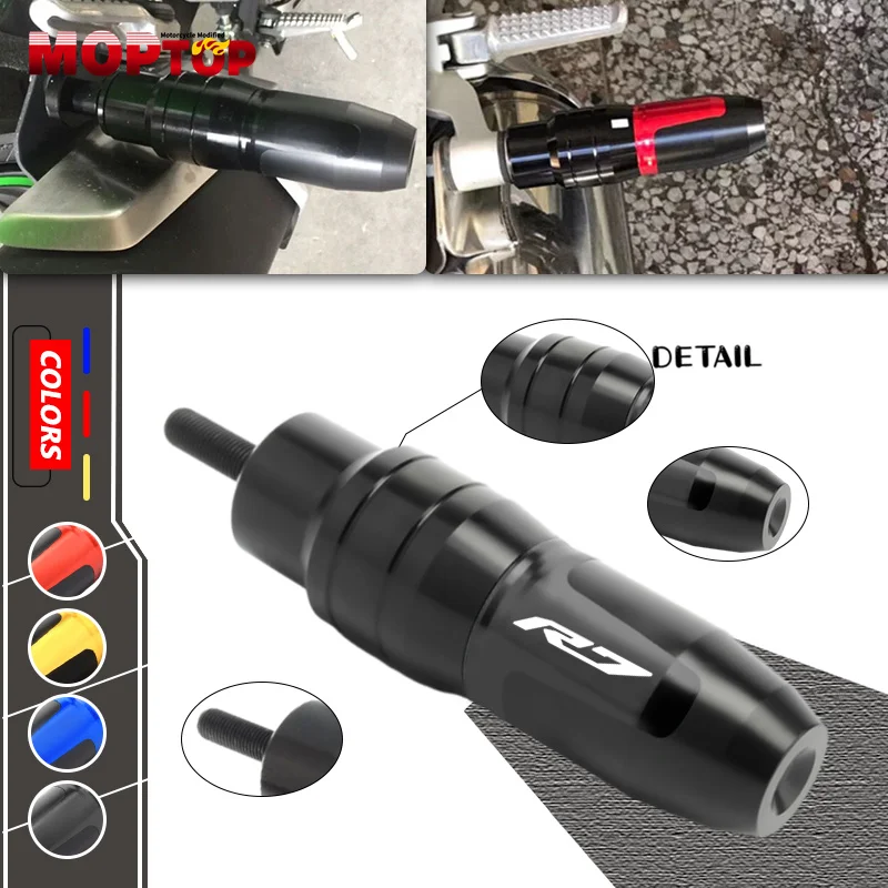 For YZF R6 R7 YZFR6 YZFR7 2021-2025 yzf-r6 yzf-r7 CNC Aluminum Motorcycle Exhaust Sliders Crash Protector Pad Falling Protection